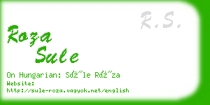 roza sule business card